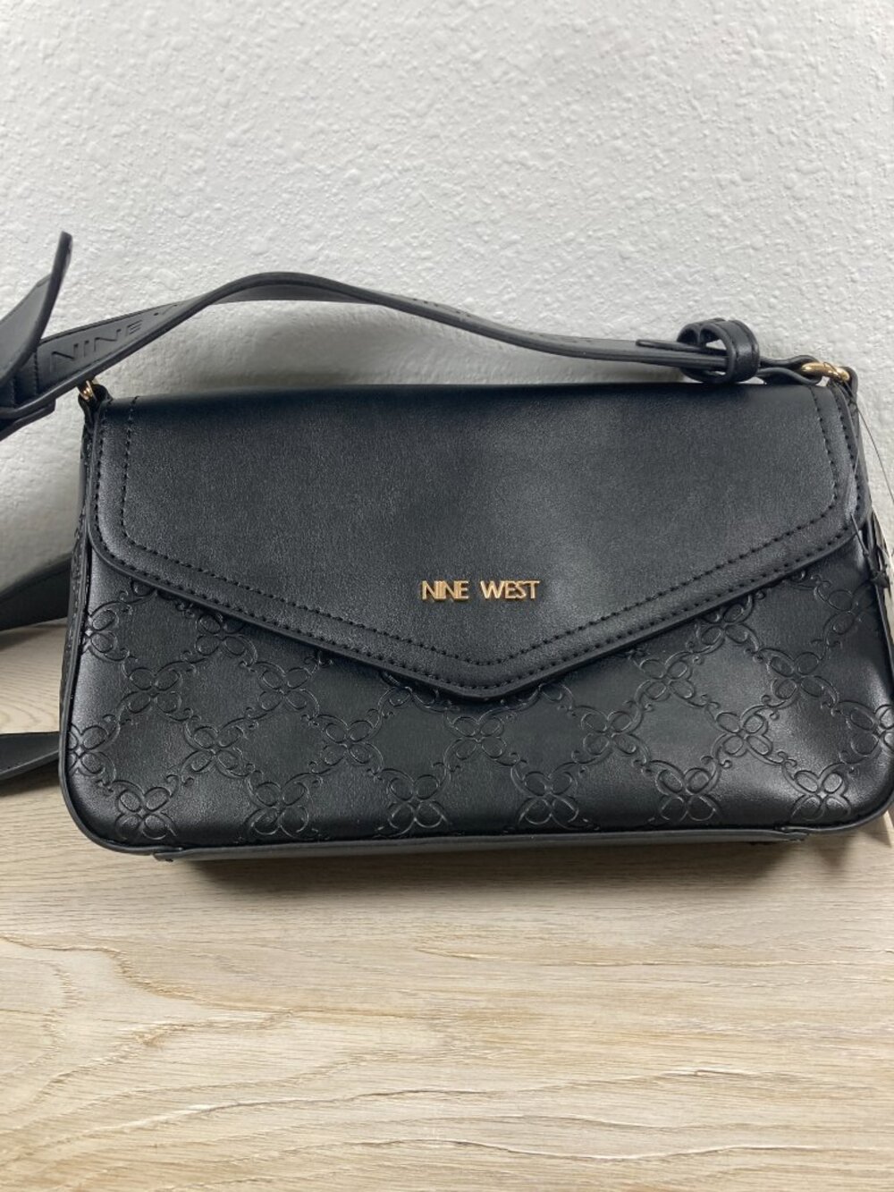 Nine West Bowie Mini Crossbody Flap Bag – Black with Gold Hardware – NWT - Picture 2 of 8